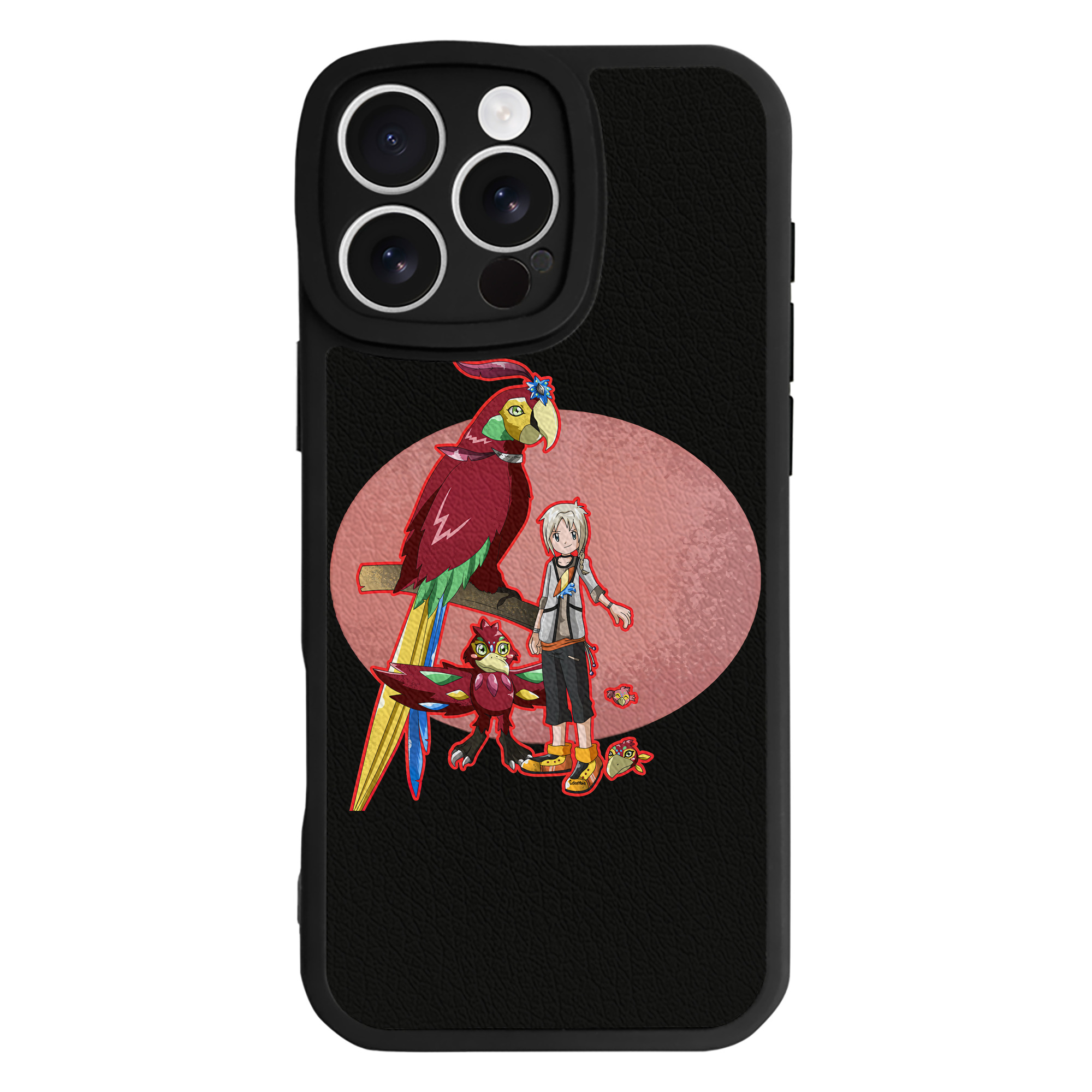 （画像用） Digimon デジタルモンスター/デジモン 【iPhone 16シリーズ対応】シリコンスマホケース（レザー調） 材質：シリコン